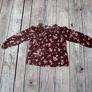 Purple Sonoma Smocked Peasant Top: LARGE